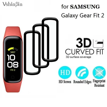 100VNT 3D Soft Screen Protector for Samsung Galaxy Pavarų Tinka 2 Smart Watch Band Visišką Įbrėžimams Atspari Apsauginė Plėvelė