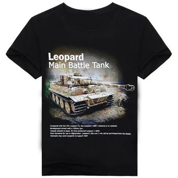 Antrojo pasaulinio KARO Vermachto Panzer Leopard Pagrindinis Tankas T Shirt. Naujas 100% Medvilnės, trumpomis Rankovėmis O-Kaklo Atsitiktinis marškinėliai Prarasti Viršuje, Dydis S-3XL