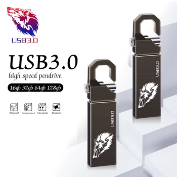 Didelės Spartos USB 3.0, Metalo Flash Diskas 128GB Pendrive Vandeniui usb flash Pen ratai 256 GB atminties USB 