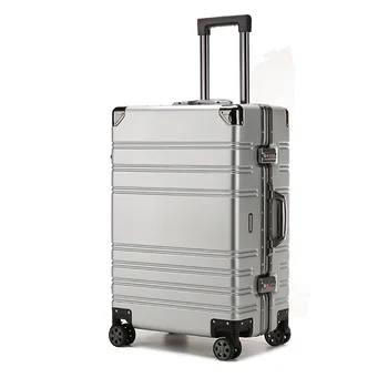 Naujas aliuminio rėmo 20/24/ colių transportavimo lagaminas ABS+PC juostele retro geležinkelių bagažo krepšys verslo anti-vibracijos kelionės lagaminą